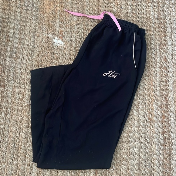 HIS BLACK PJ PANTS SIZE MEDIUW WEDDING GIFT NWT - Picture 1 of 4